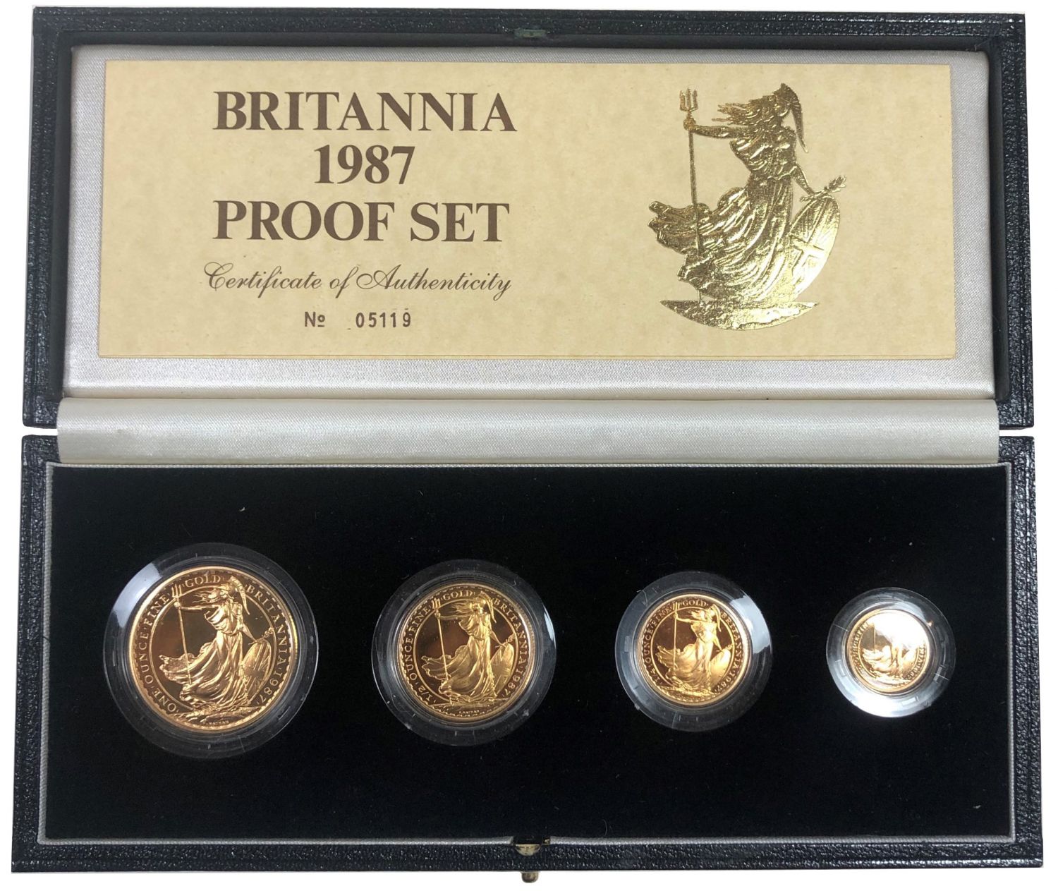 Elizabeth II 1987 Britannia 4-coin proof Set