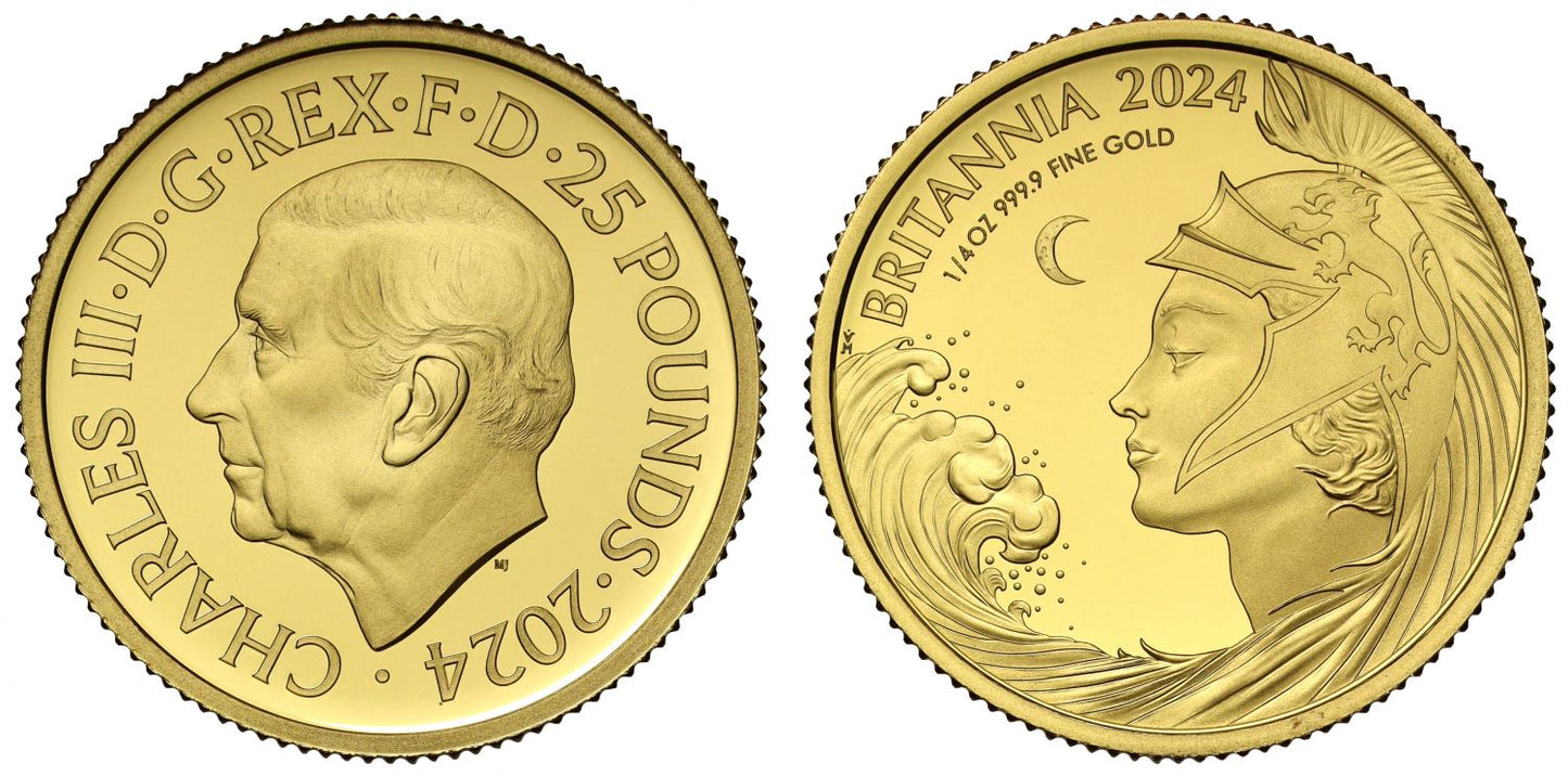 * Charles III 2024 gold proof 1/4oz Britannia