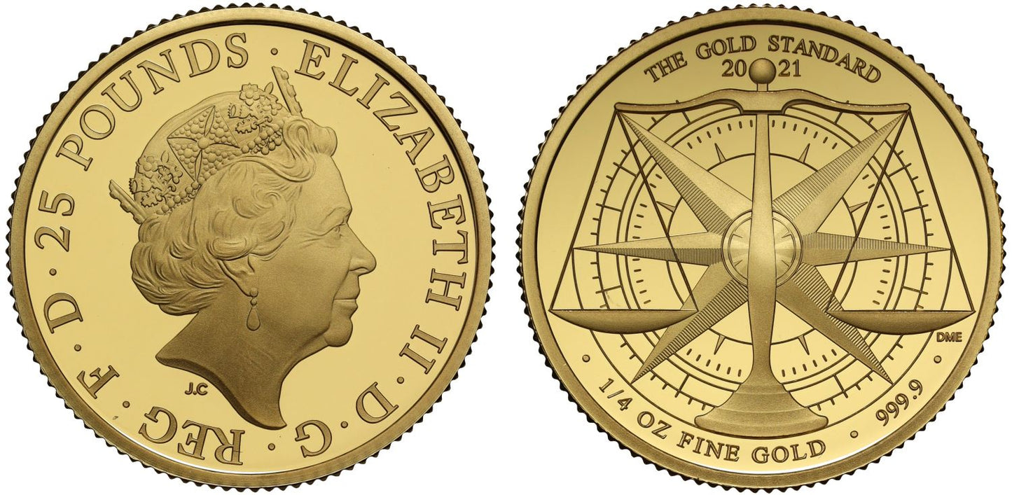 Elizabeth II 2021 gold proof 1/4oz Gold Standard