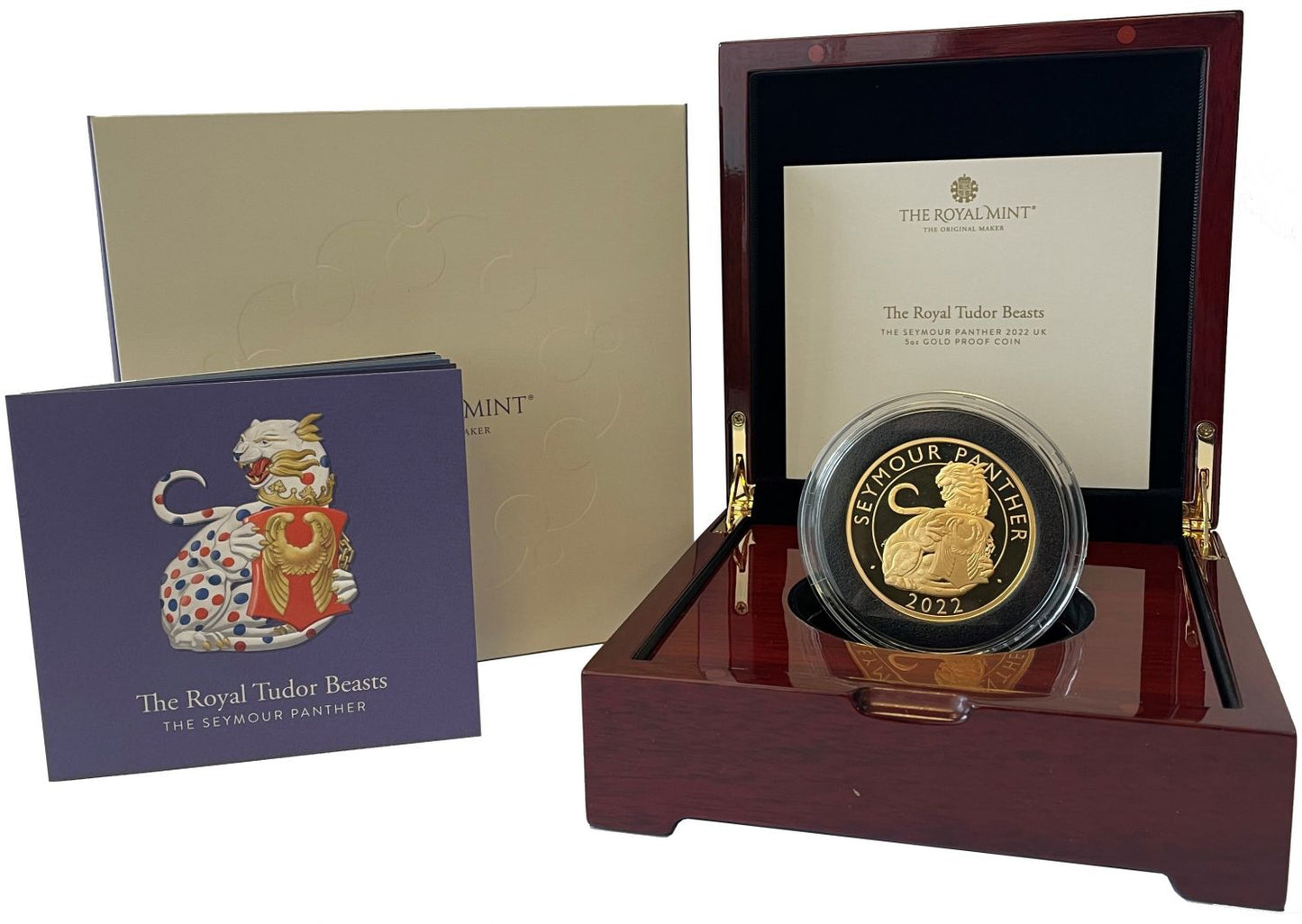 Elizabeth II 2022 gold proof 5oz TB Seymour Panther