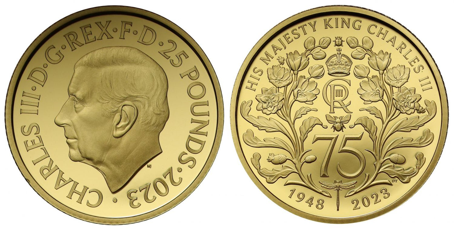 Charles III 2023 gold proof 1/4 oz King's 75th birthday
