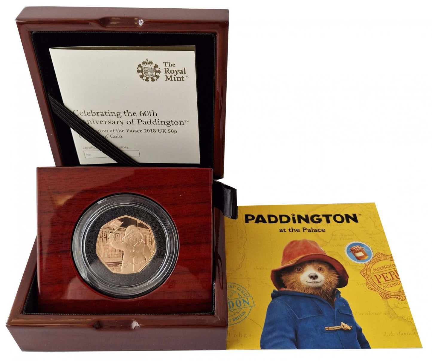 Elizabeth II 2018 gold proof 50p Paddington at the Palace
