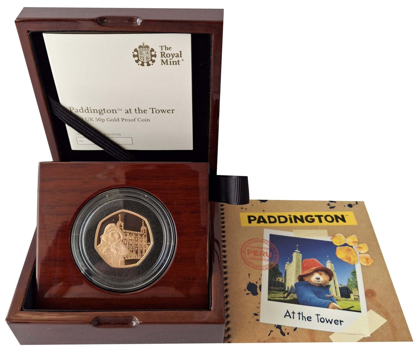 Elizabeth II 2019 gold proof 50p Paddington at the Tower