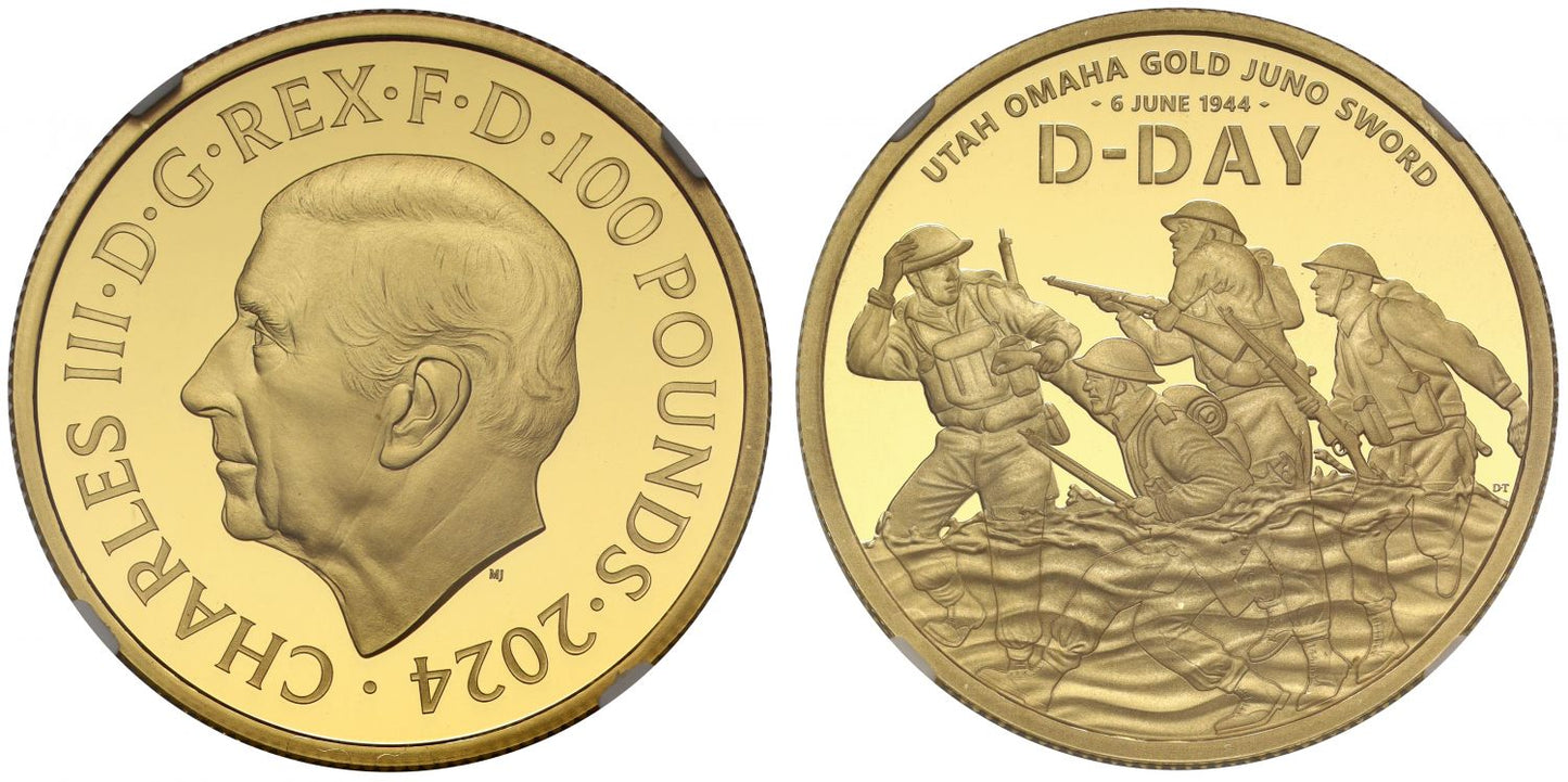 Charles III 2024 gold PF70 UC FDI 1oz D-Day Anniversary