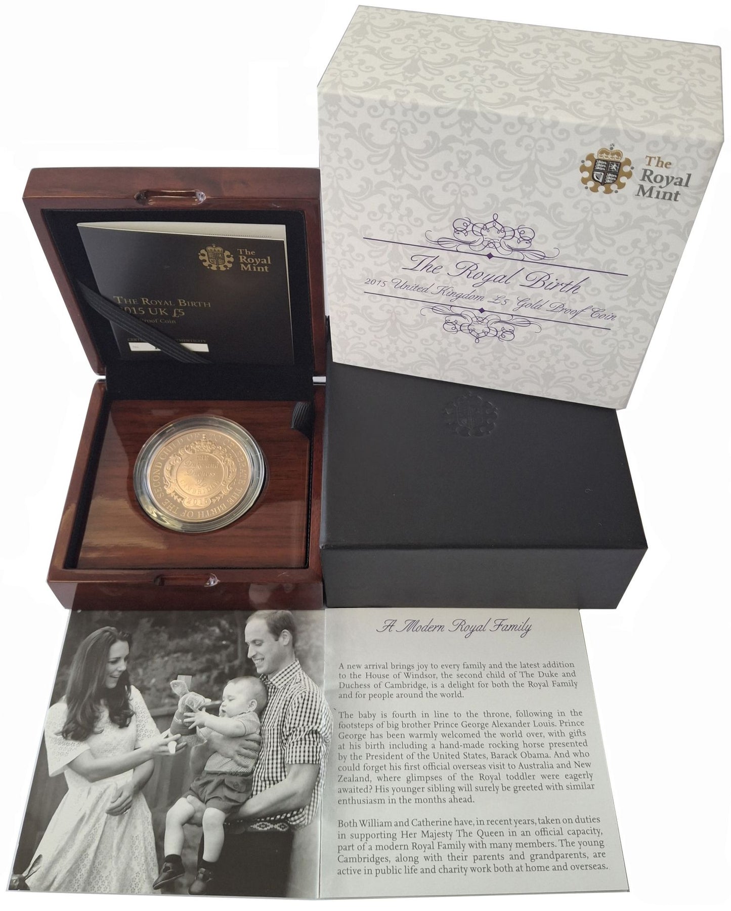 Elizabeth II 2015 proof Five-Pounds Birth of Princess Charlotte