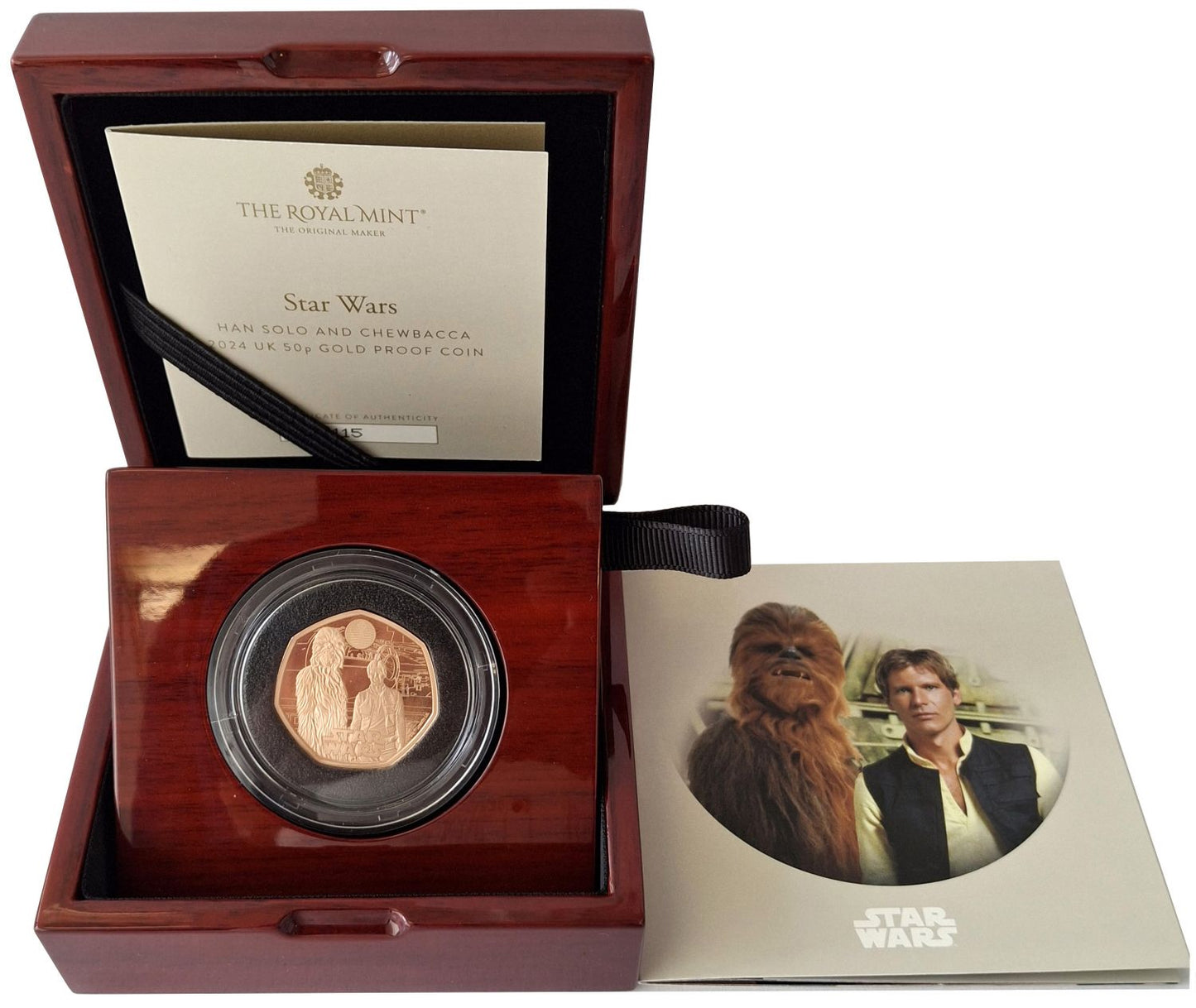Charles III 2024 gold proof 50p Han Solo and Chewbacca