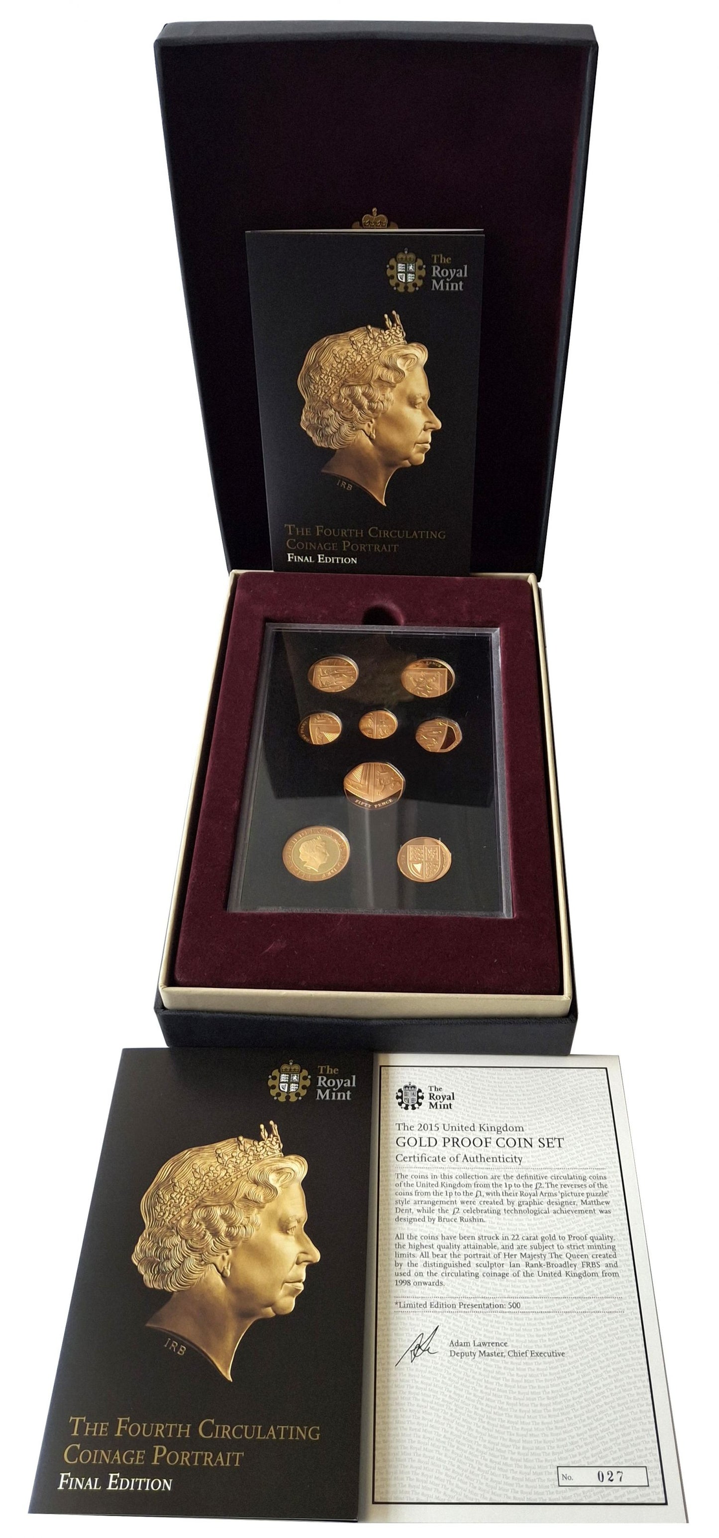 Elizabeth II 2015 gold proof Set Fourth Circulating Coinage