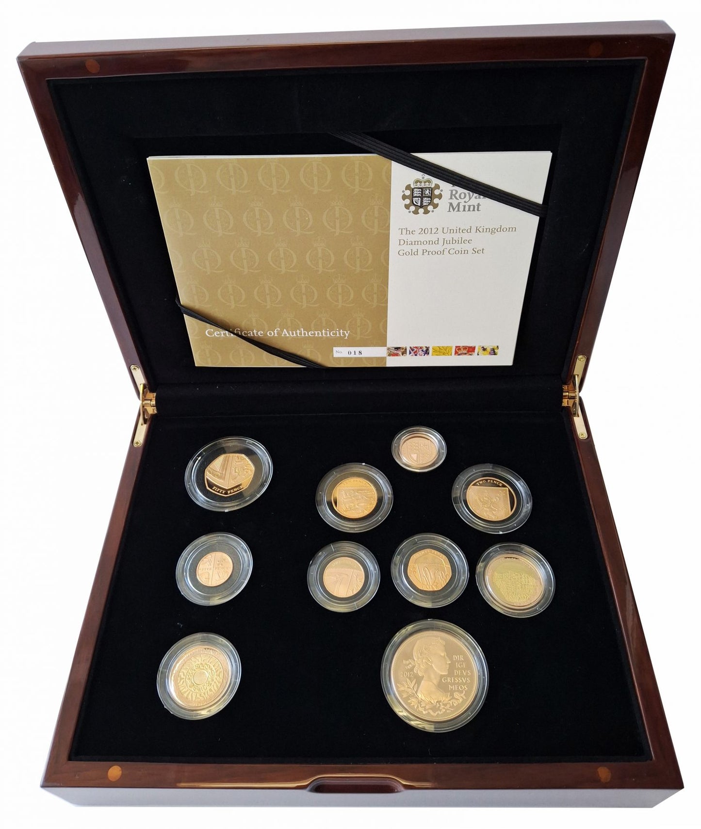 Elizabeth II 2012 gold proof 10-coin Set Diamond Jubilee