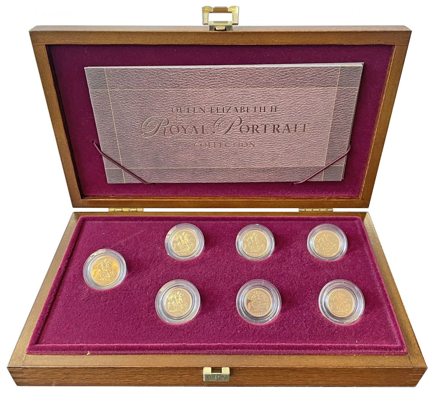 Elizabeth II 8-coin Sovereign Set Royal Portrait Collection