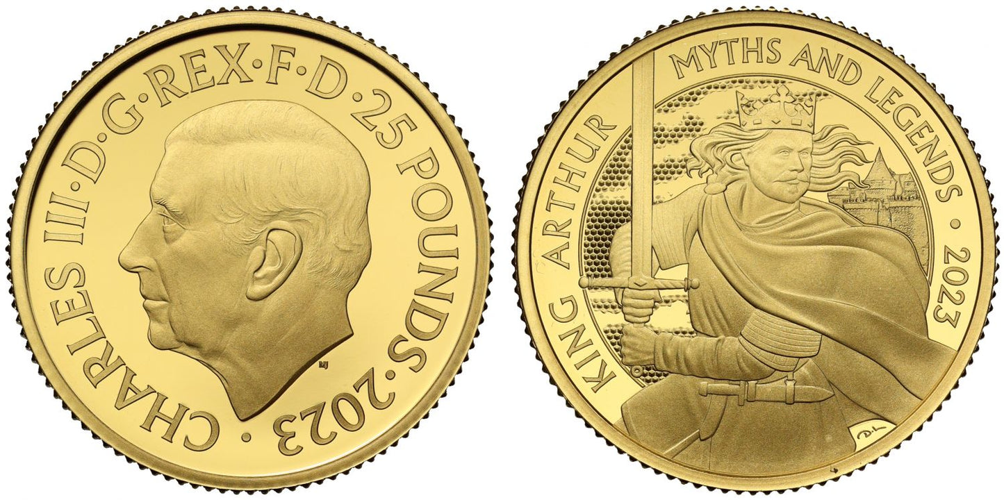 Charles III 2023 gold proof 1/4oz King Arthur