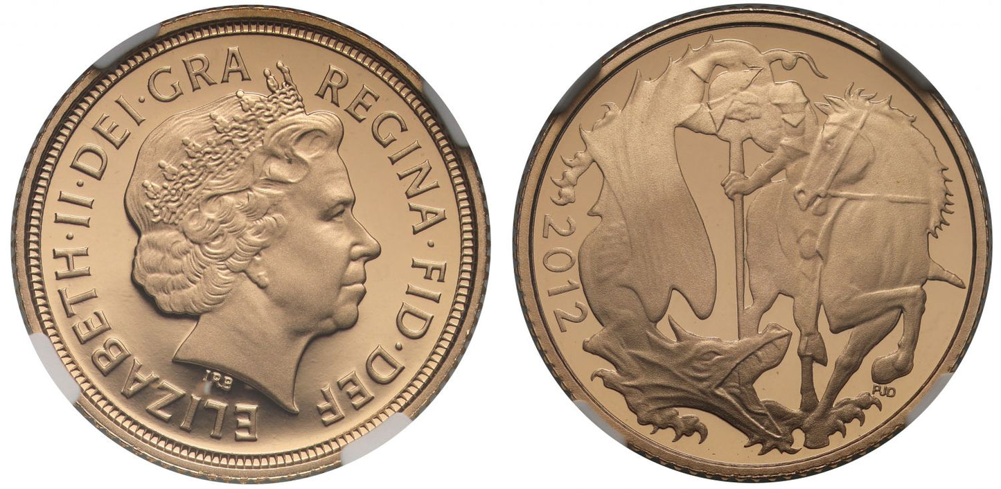 Elizabeth II 2012 proof Half-Sovereign PF70 UCAM