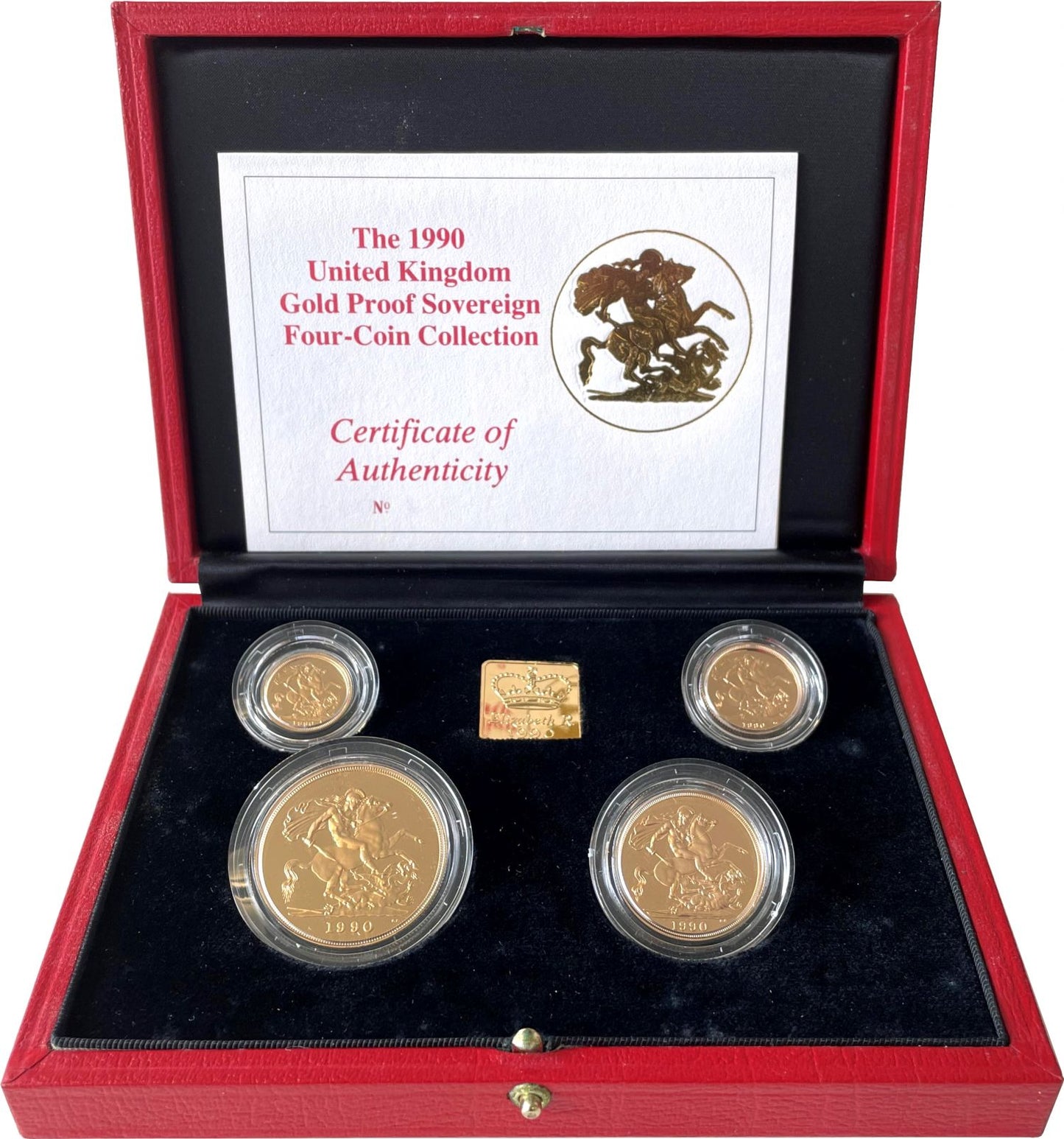 Elizabeth II 1990 4-coin proof Set
