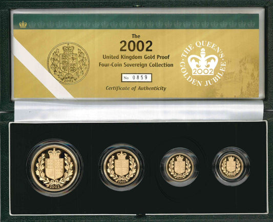 Elizabeth II 2002 4-coin proof Set