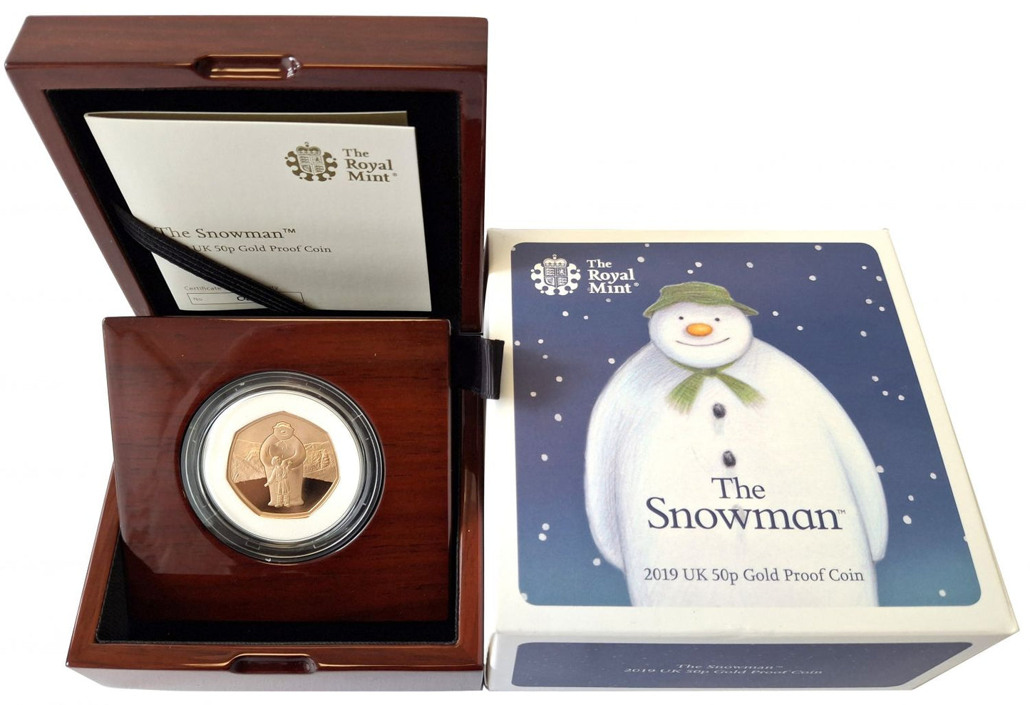 Elizabeth II 2019 gold proof 50p The Snowman