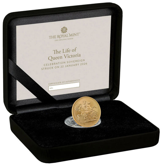 * Charles III 2026 gold SOTD sovereign, Queen Victoria