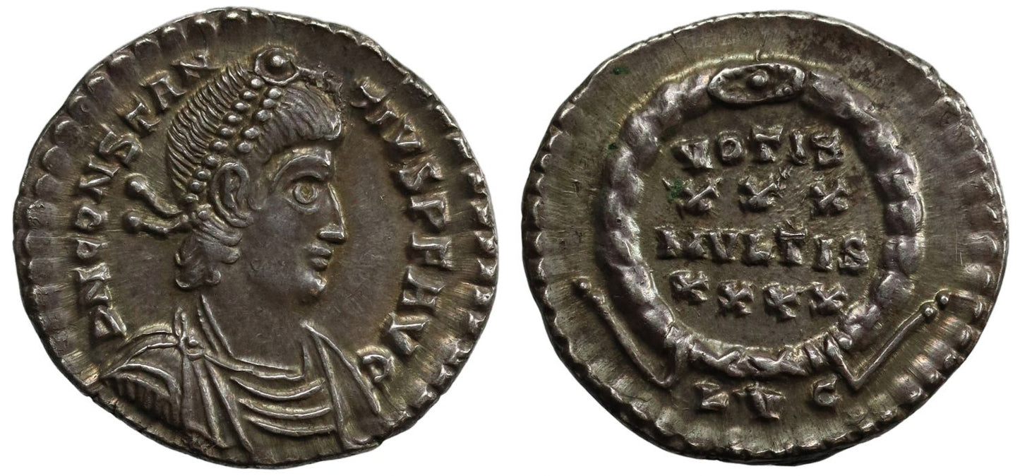 Constantius II (AD 337-361), Reduced Silver Siliqua, Lugdunum, AD 360-363.
