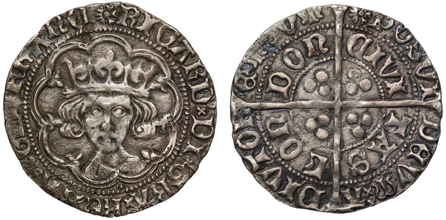 Richard III Groat, London mint, initial mark sun and rose