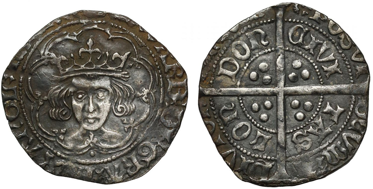 Richard III Groat in name Edward V, pellet below bust, mm BH1/SR1 obv / SR 1 rev
