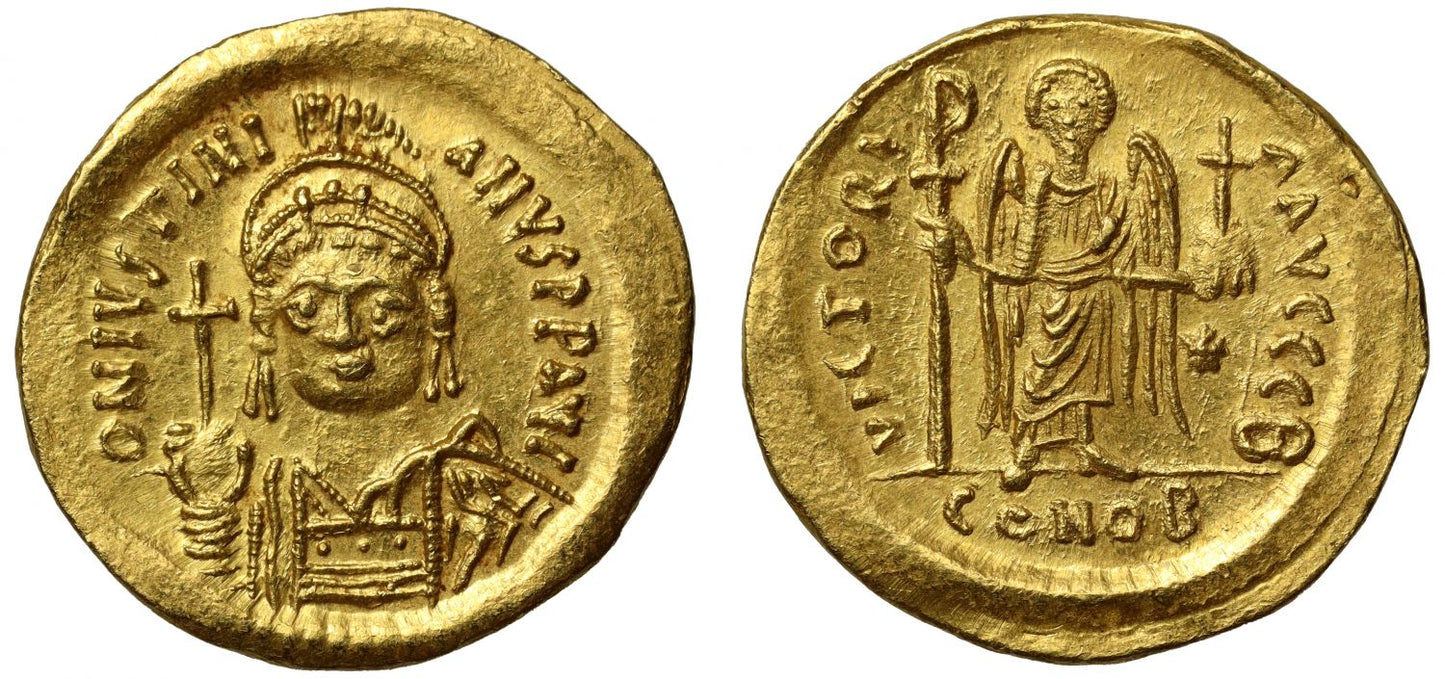 Justinian I, Gold Solidus, Officina Θ.