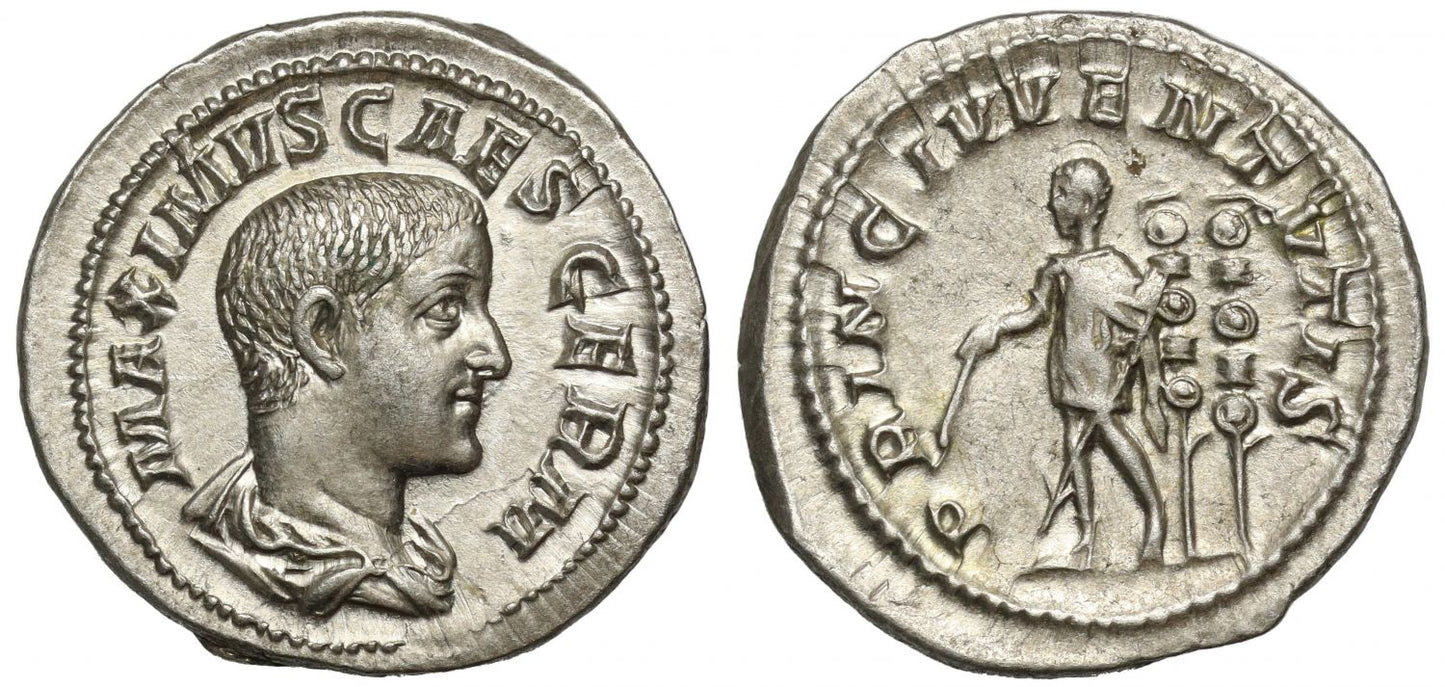 Maximus, as Caesar, Silver Denarius