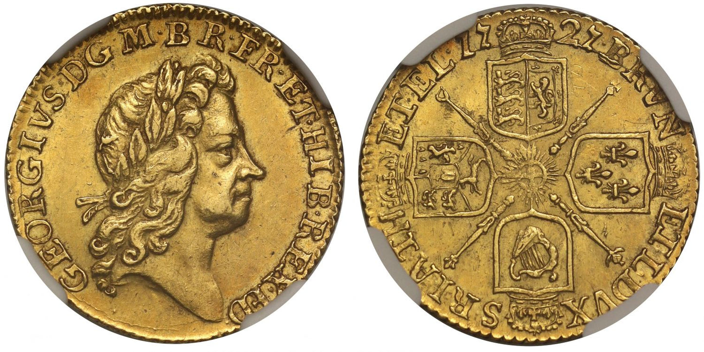 George I 1727 Half-Guinea second bust MS62 joint finest graded at NGC
