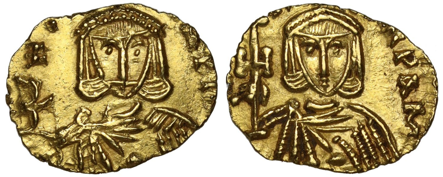 Constantine V and Leo IV, Tremissis, Syracuse.