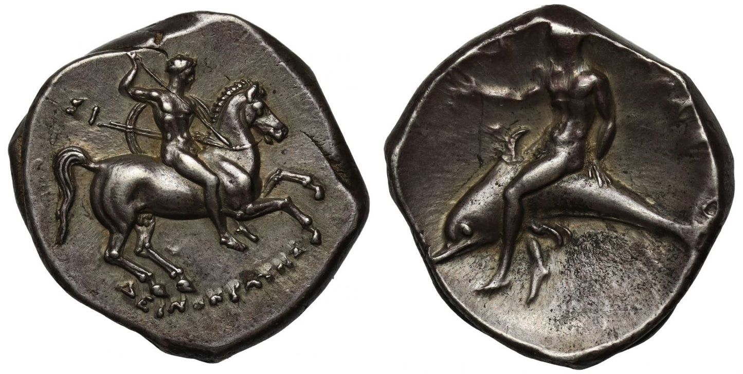 Calabria, Tarentum, silver Nomos, c. 280-272 BC.