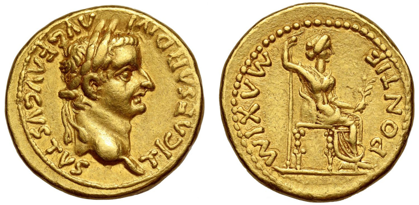 Tiberius, Gold Aureus.