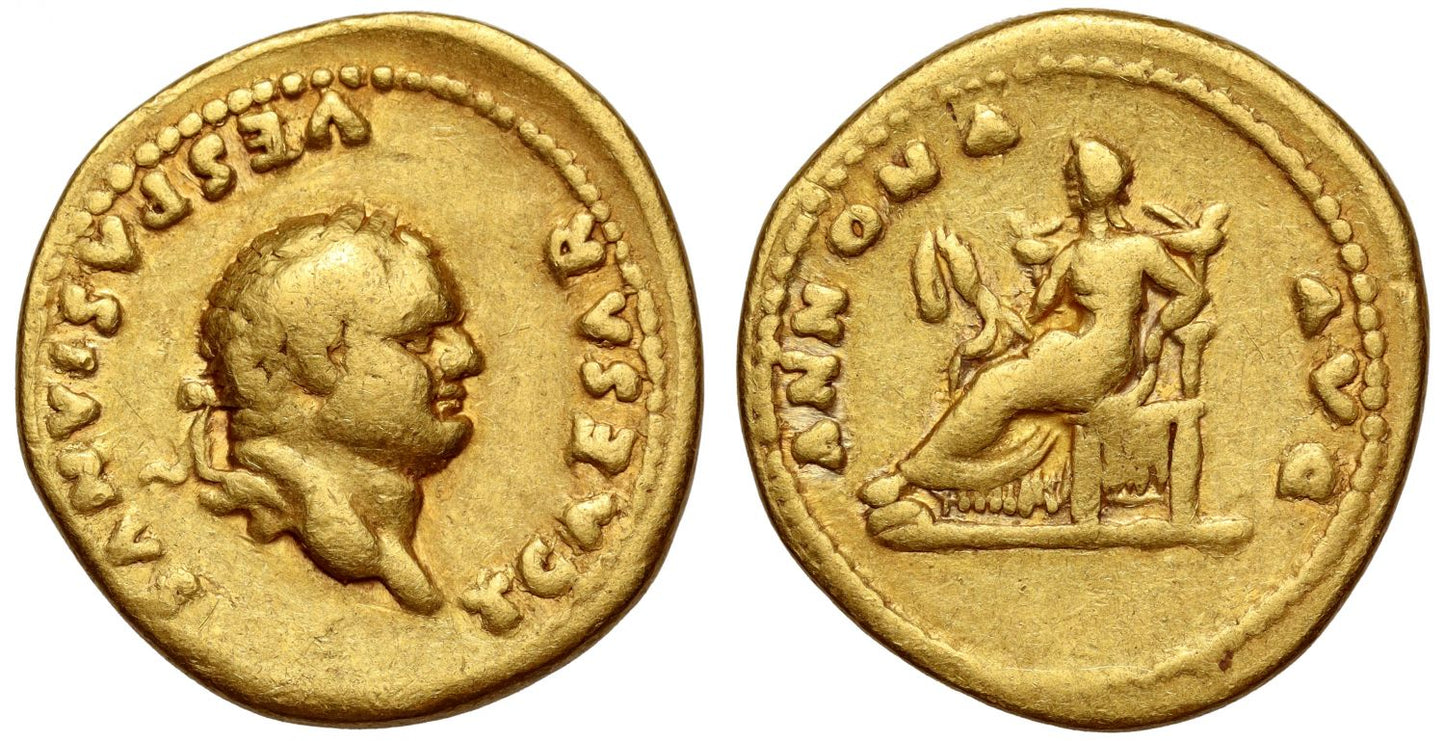 Titus, as Caesar under Vespasian, gold Aureus, Rome