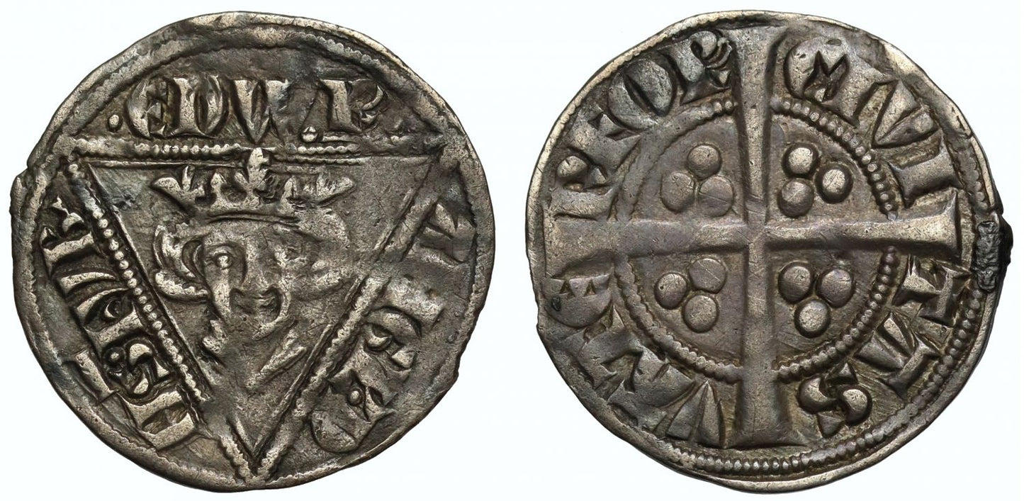Ireland, Edward I Halfpenny, type 1b, Waterford Mint, S.6254