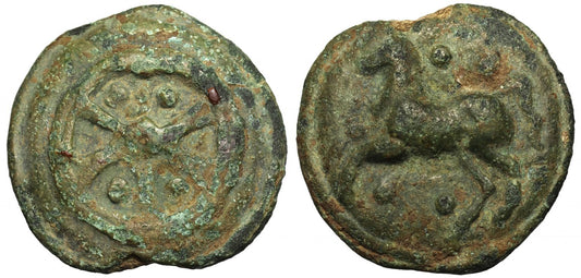 Roman Republic, Aes Grave, Wheel Cast Bronze Series, Æ Triens.
