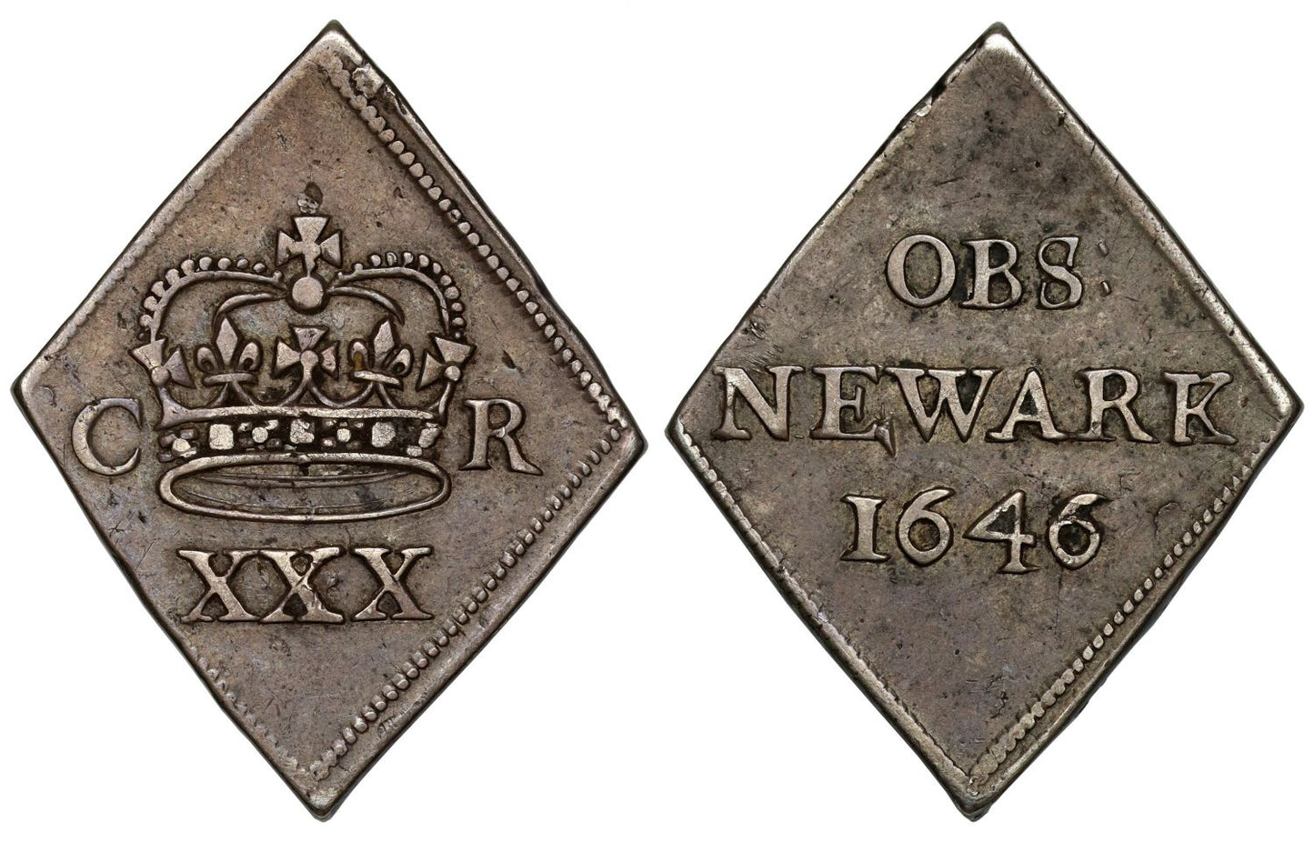 Charles I 1646 Halfcrown, Newark, final scarcer date siege issue