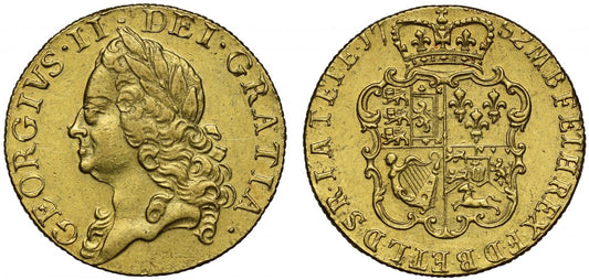 George II 1752 Guinea, old bust