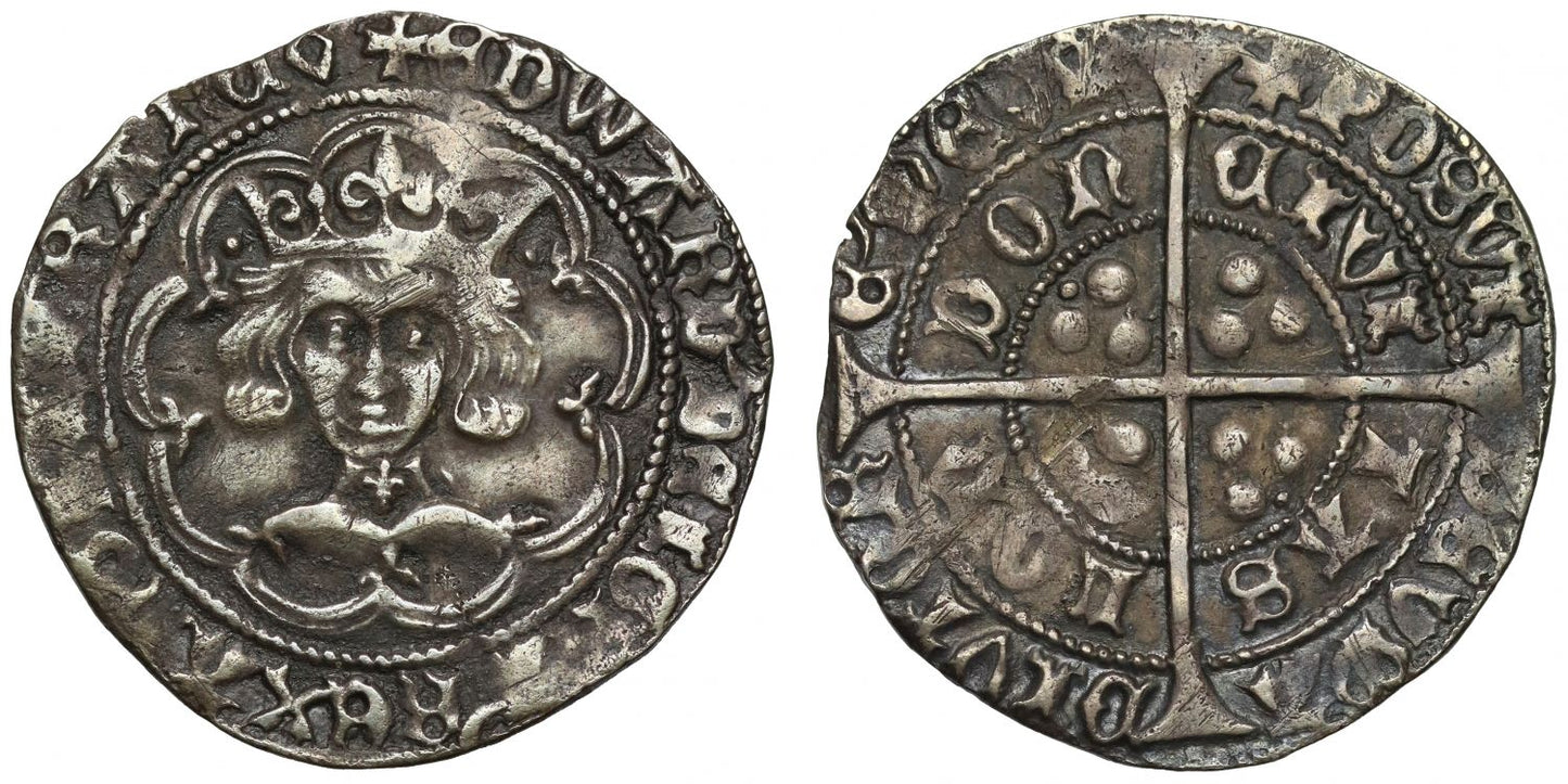 Edward IV Groat, first reign, Heavy coinage, Group I, mm. cross, mascle in legend