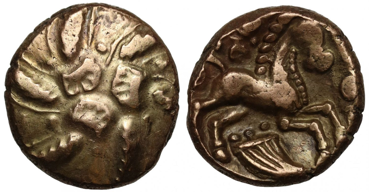 Ancient British, Catuvellauni, Addedomaros Spiral Gold Stater