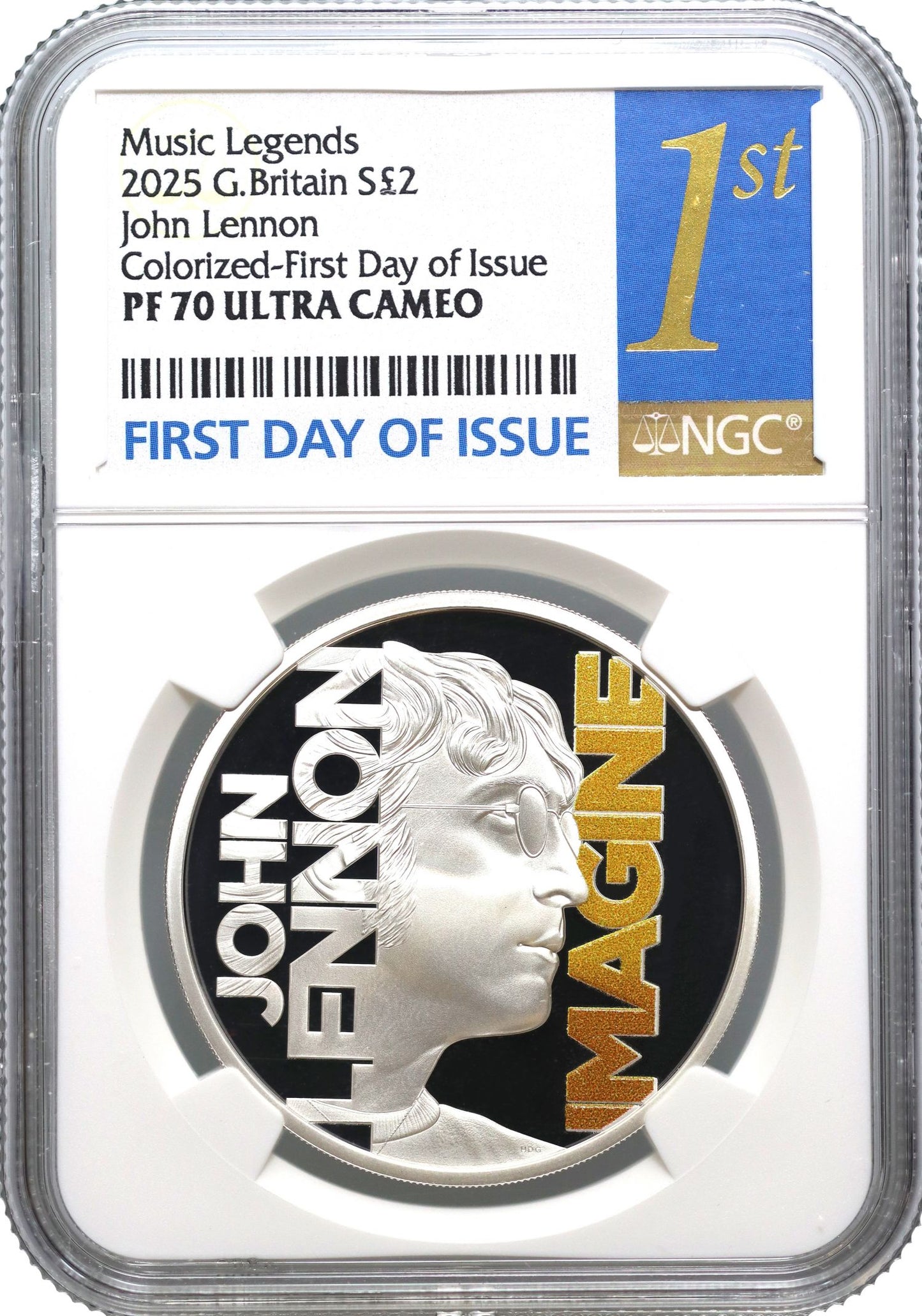 *Charles III 2025 silver colour 1oz John Lennon PF70 UC FDI