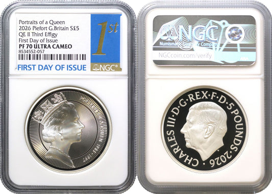 *Charles III 2026 silver PF70 FDI piedfort £5 Third Effigy