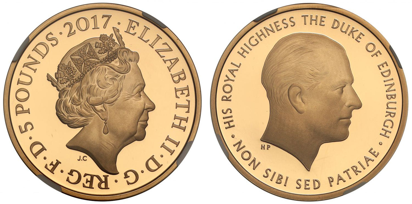 Elizabeth II 2017 PF70 UC Five-Pounds Prince Philip