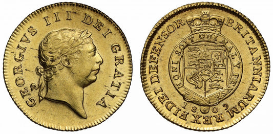 George III 1809 Half-Guinea, 7th head