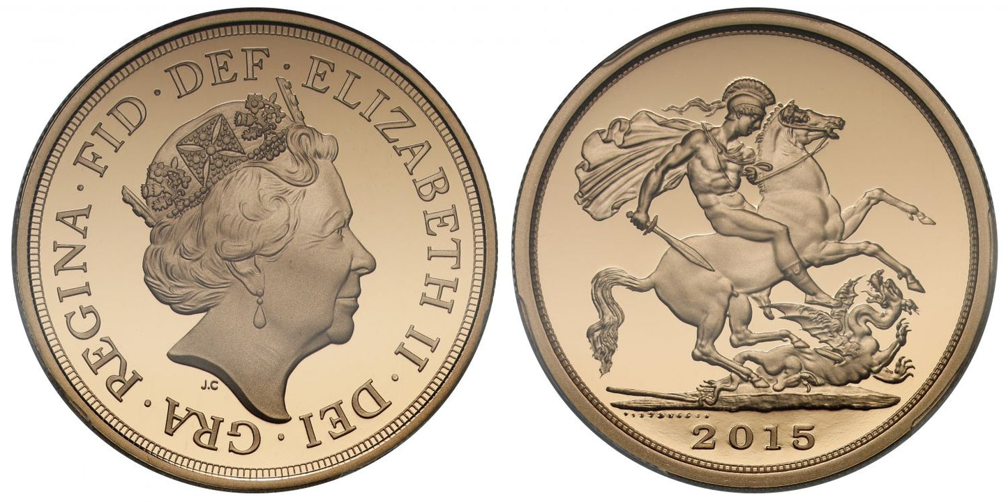 Elizabeth II 2015 JC Five-Pounds PF70 UC
