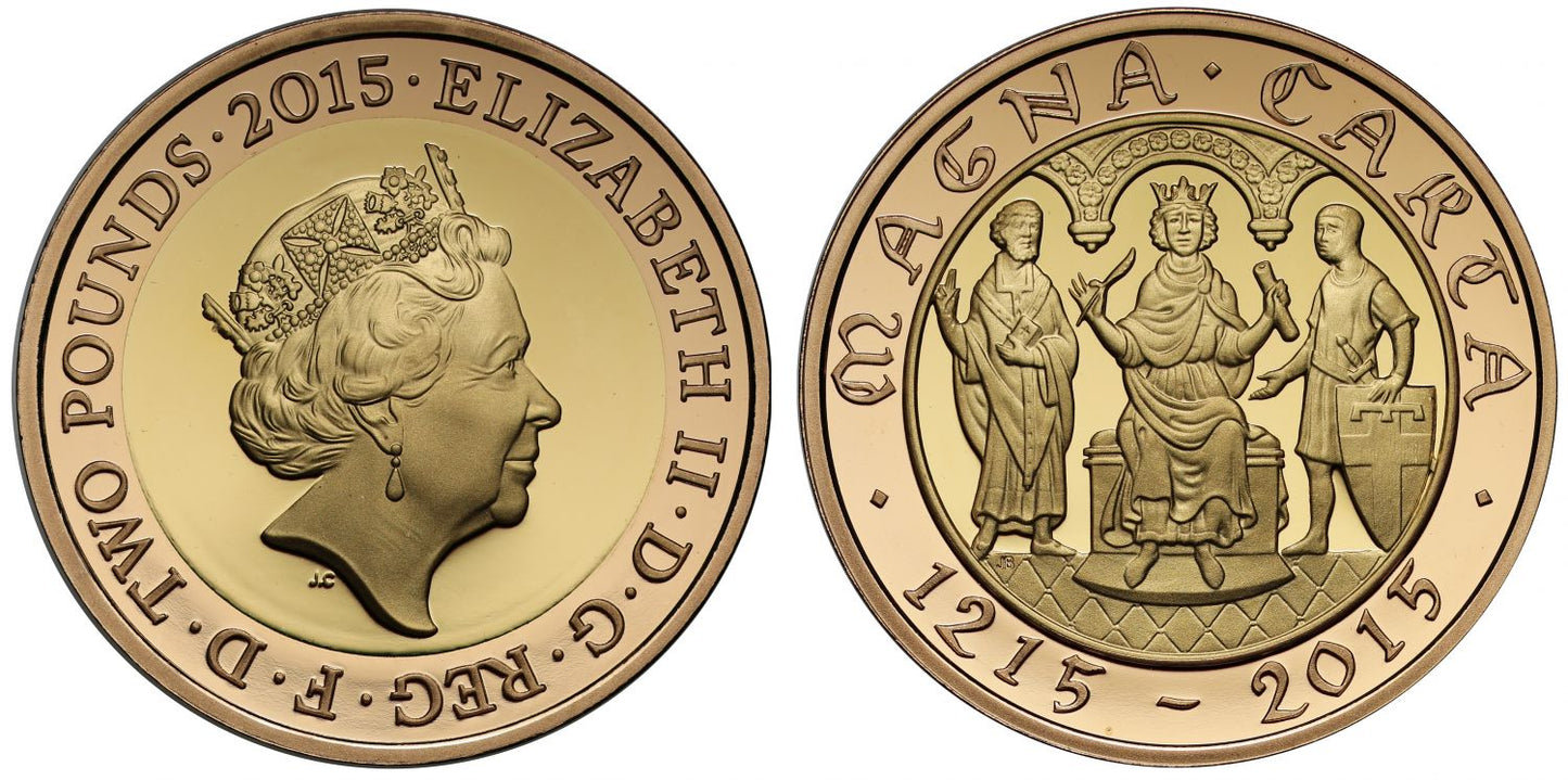 Elizabeth II 2015 PF70 Two-Pounds Magna Carta