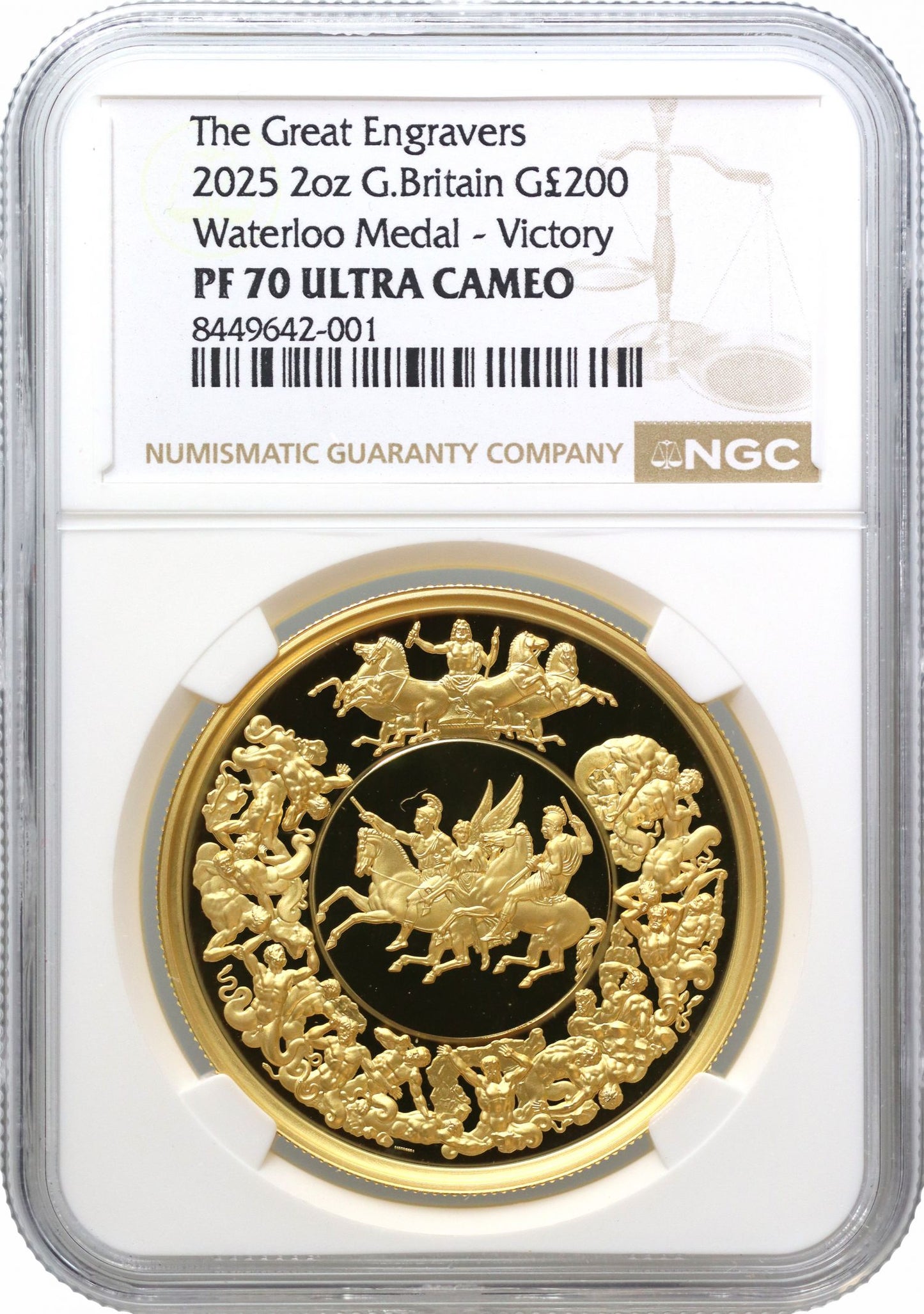 Charles III 2025 gold PF70 UC 2oz Waterloo Medal Victory