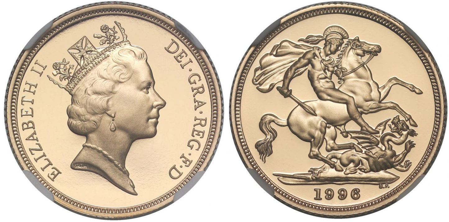 Elizabeth II 1996 PF70 UCAM sovereign