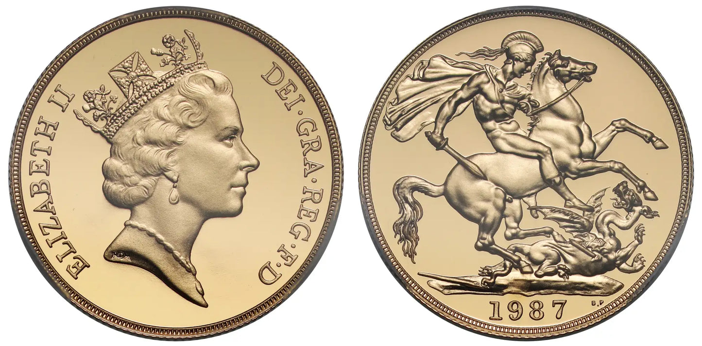 Elizabeth II 1987 PF70 UCAM gold Two-Pounds