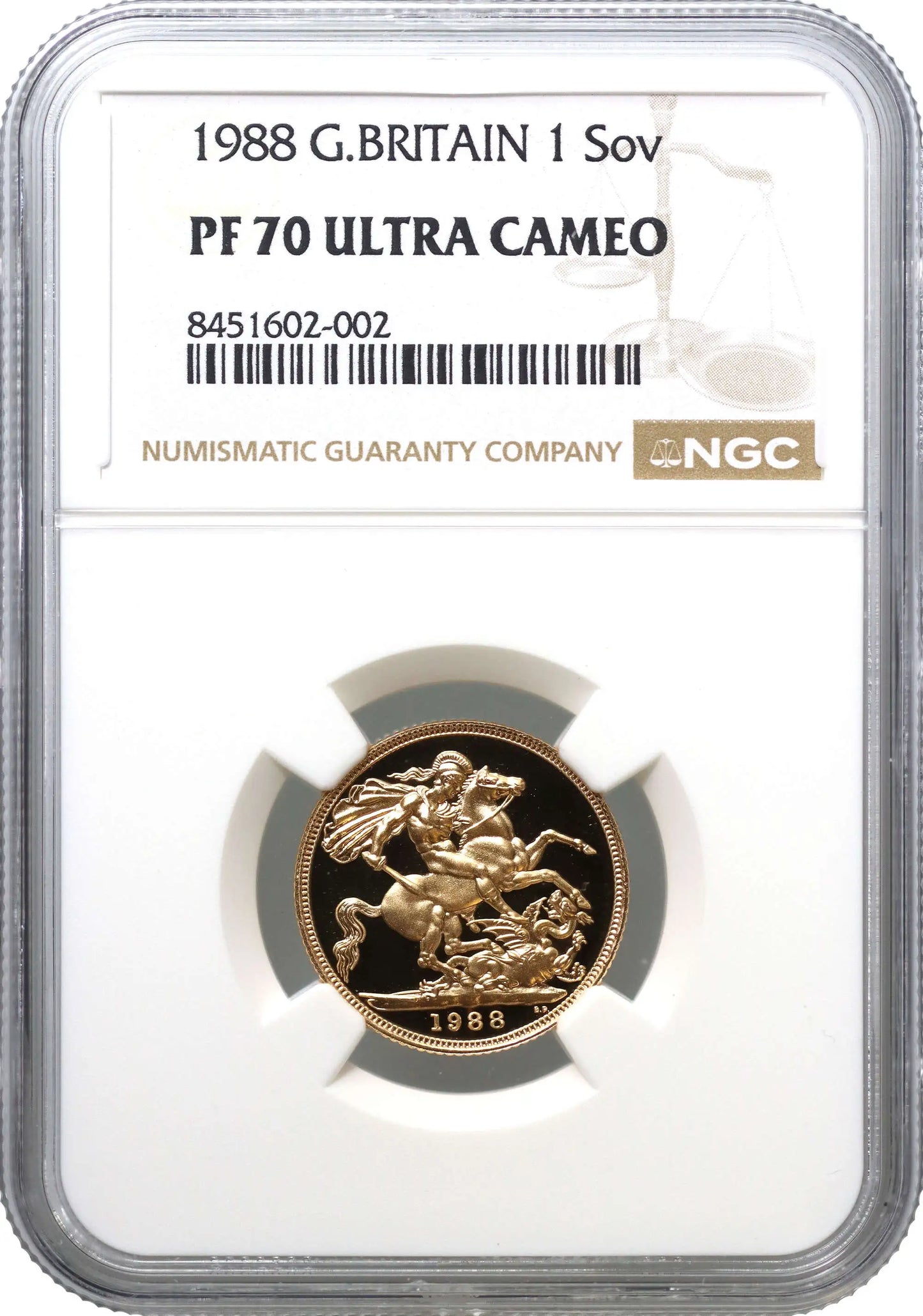 Elizabeth II 1988 PF70 UCAM gold Sovereign