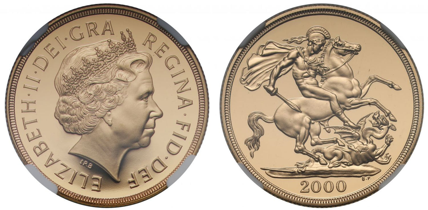 Elizabeth II 2000 PF70 UCAM gold Two-Pounds