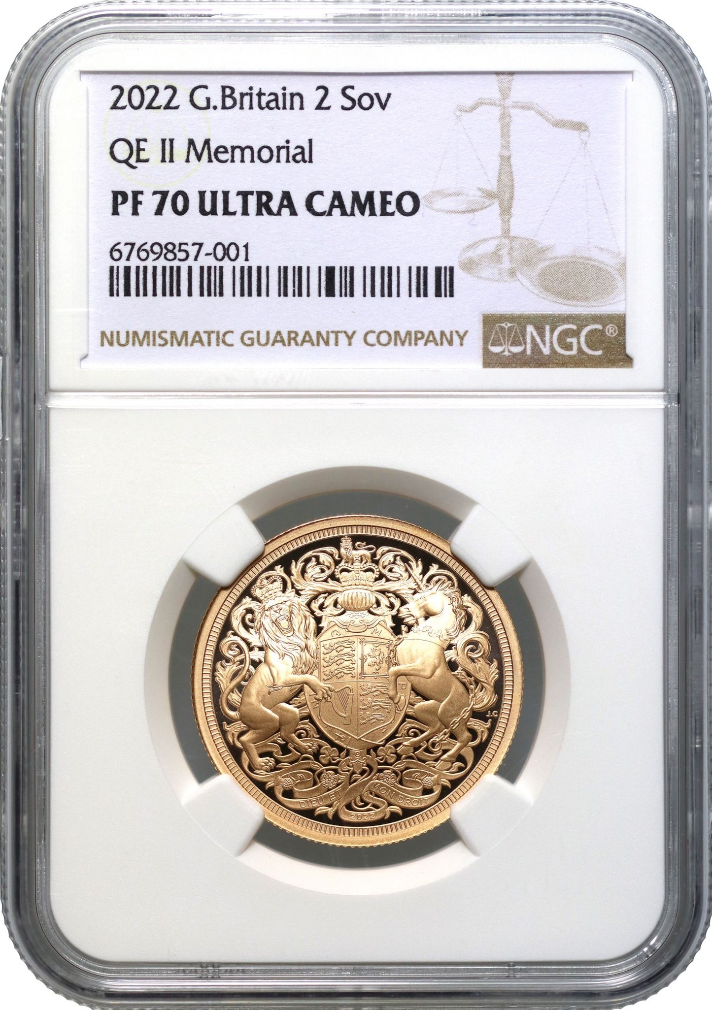 Charles III 2022 Two-Pounds PF70 UC Memorial