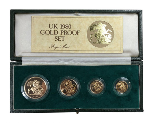 Elizabeth II 1980 4-coin gold proof Set