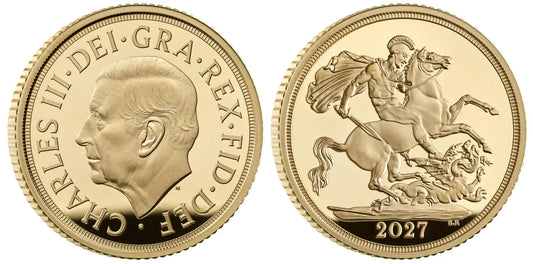 Charles III 2027 gold proof Sovereign