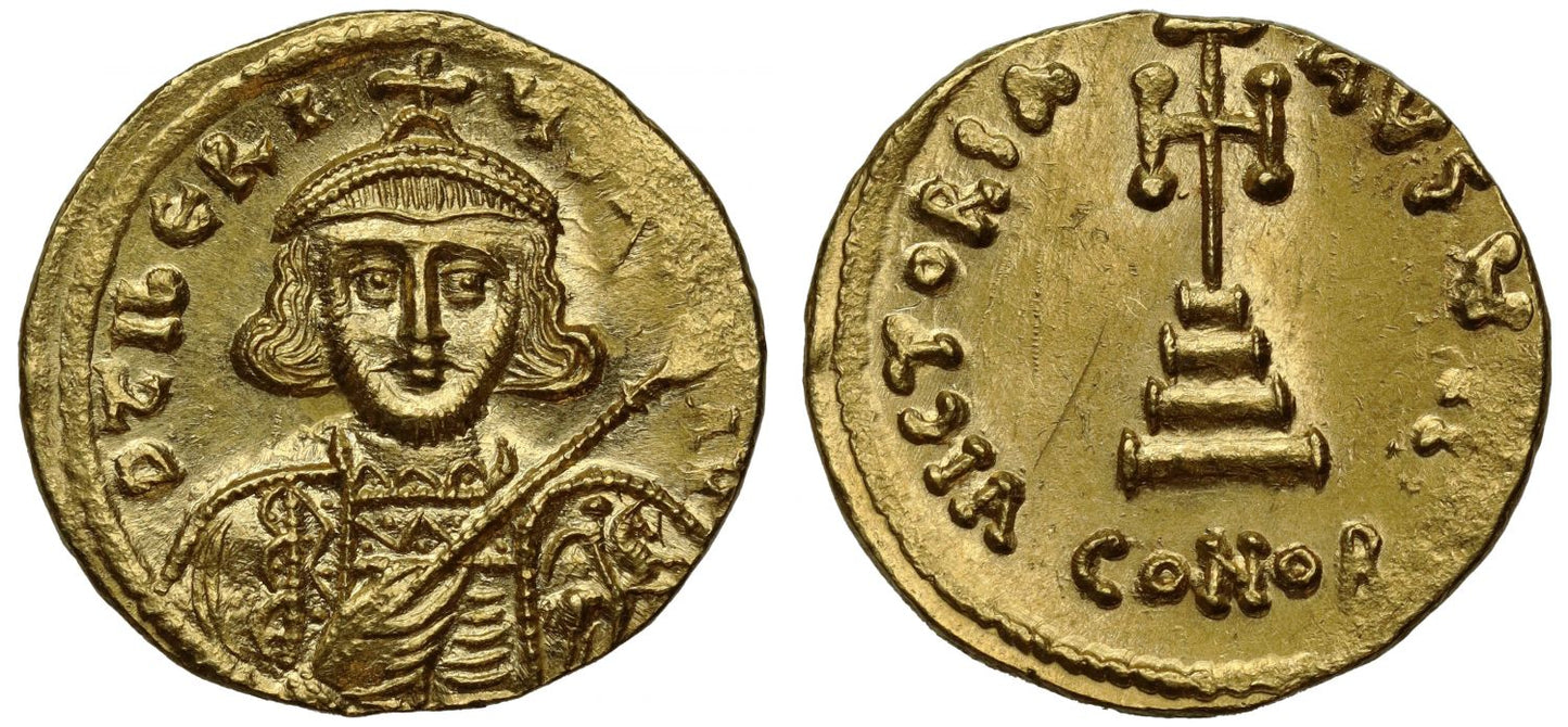 Tiberius III, Gold Solidus, Constantinople.